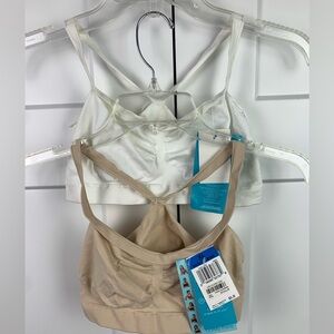 NWT Barely There  Customflex Fit Bandini Multi-way Bra Lot Soft Taupe White XL